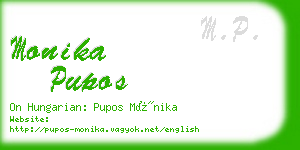 monika pupos business card